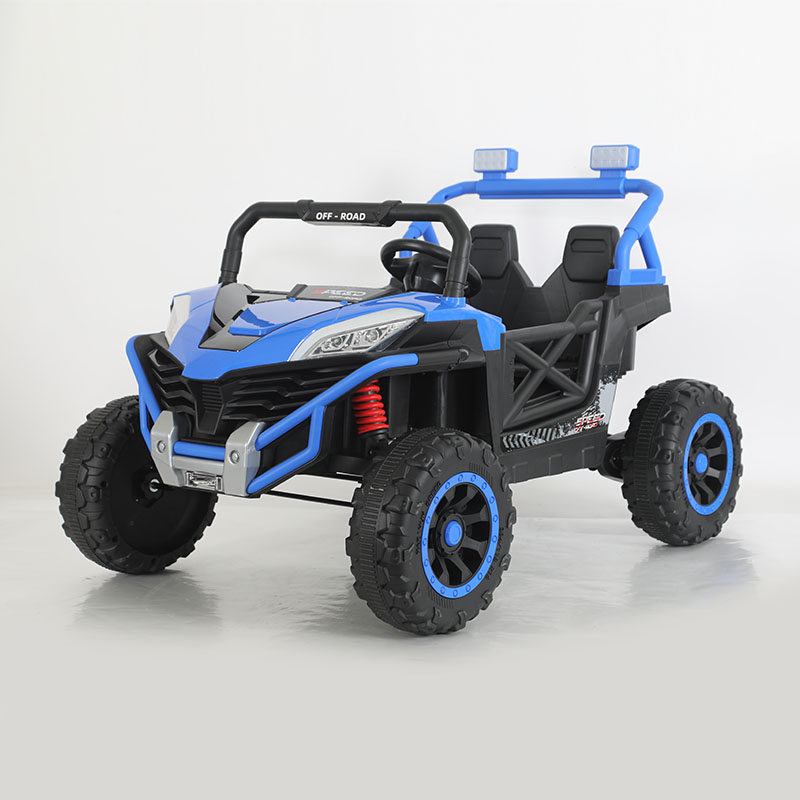 UTV électrique pour enfants 12 V 2 roues motrices avec suspension à quatre roues, musique et lumières