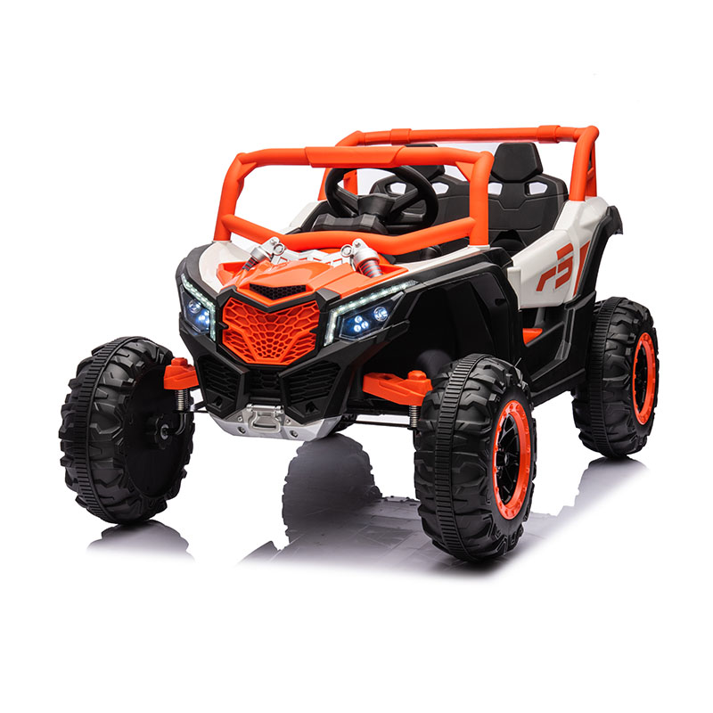 UTV électrique pour enfants 12 V 2 roues motrices avec musique et lumières