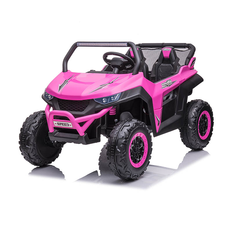 UTV électrique pour enfants 12 V 2 roues motrices avec télécommande, musique et lumières