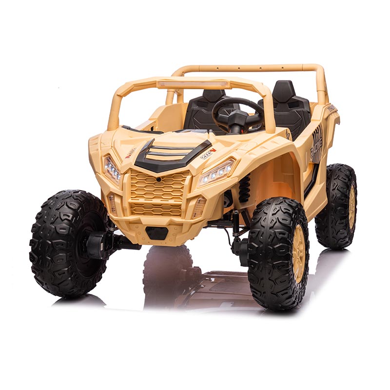 UTV porteur pour enfants 12 V 2 roues motrices avec Bluetooth et 2 réglages de vitesse