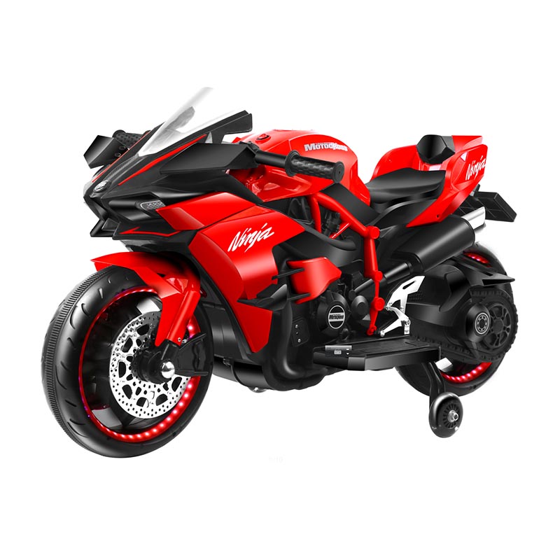 Moto autoportée de grande taille 12 V pour enfants plus âgés avec musique et lumière