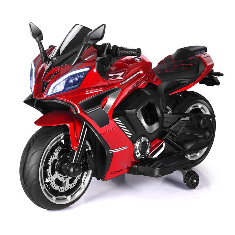 Moto électrique pour enfants à double entraînement 12 V avec démarrage à clé