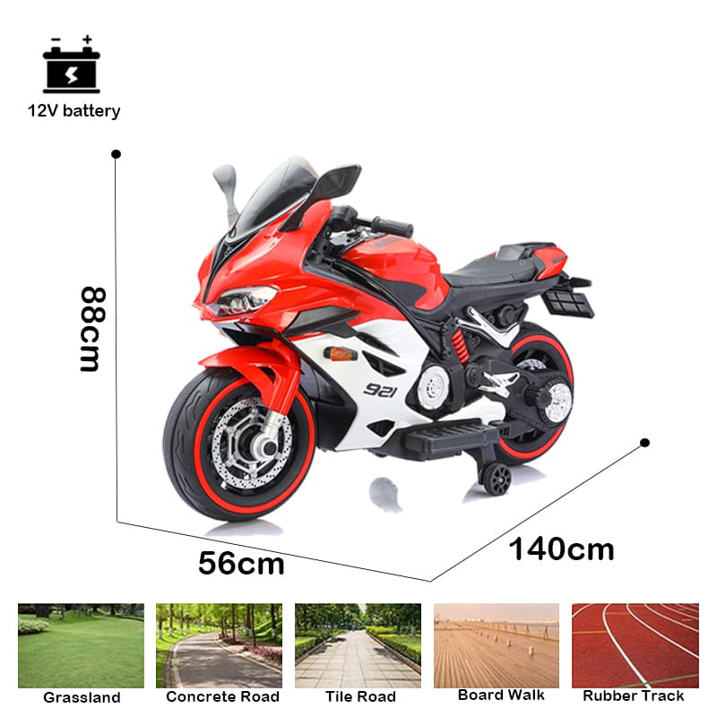 Moto pour enfants avec phares LED