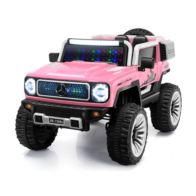 12V Four-Wheel Ride-On Car with suspension & swing